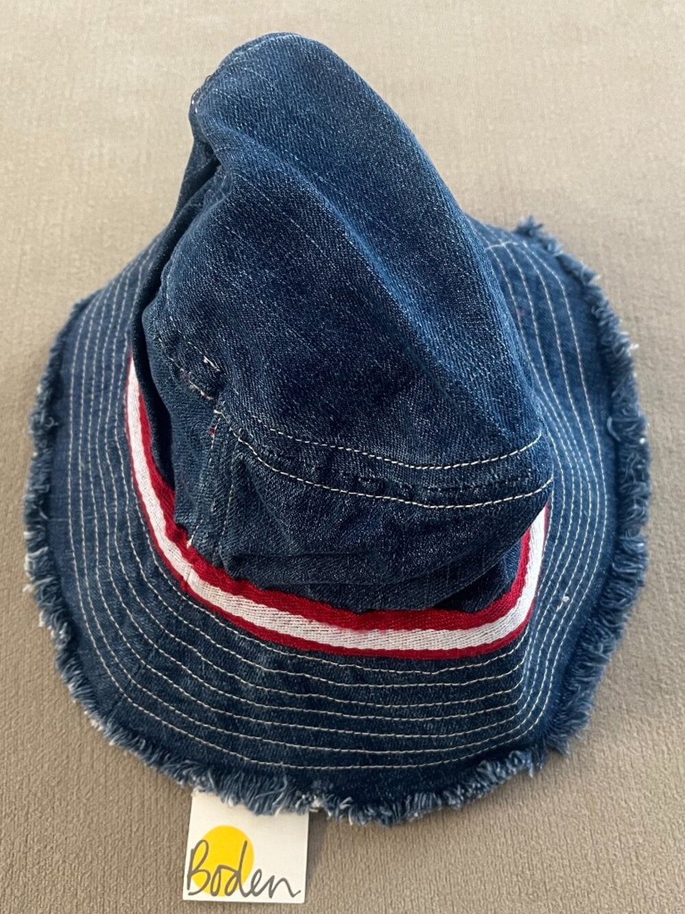 Mini Boden Boys/Girls Blue Denim Bucket Hat Size M NWT